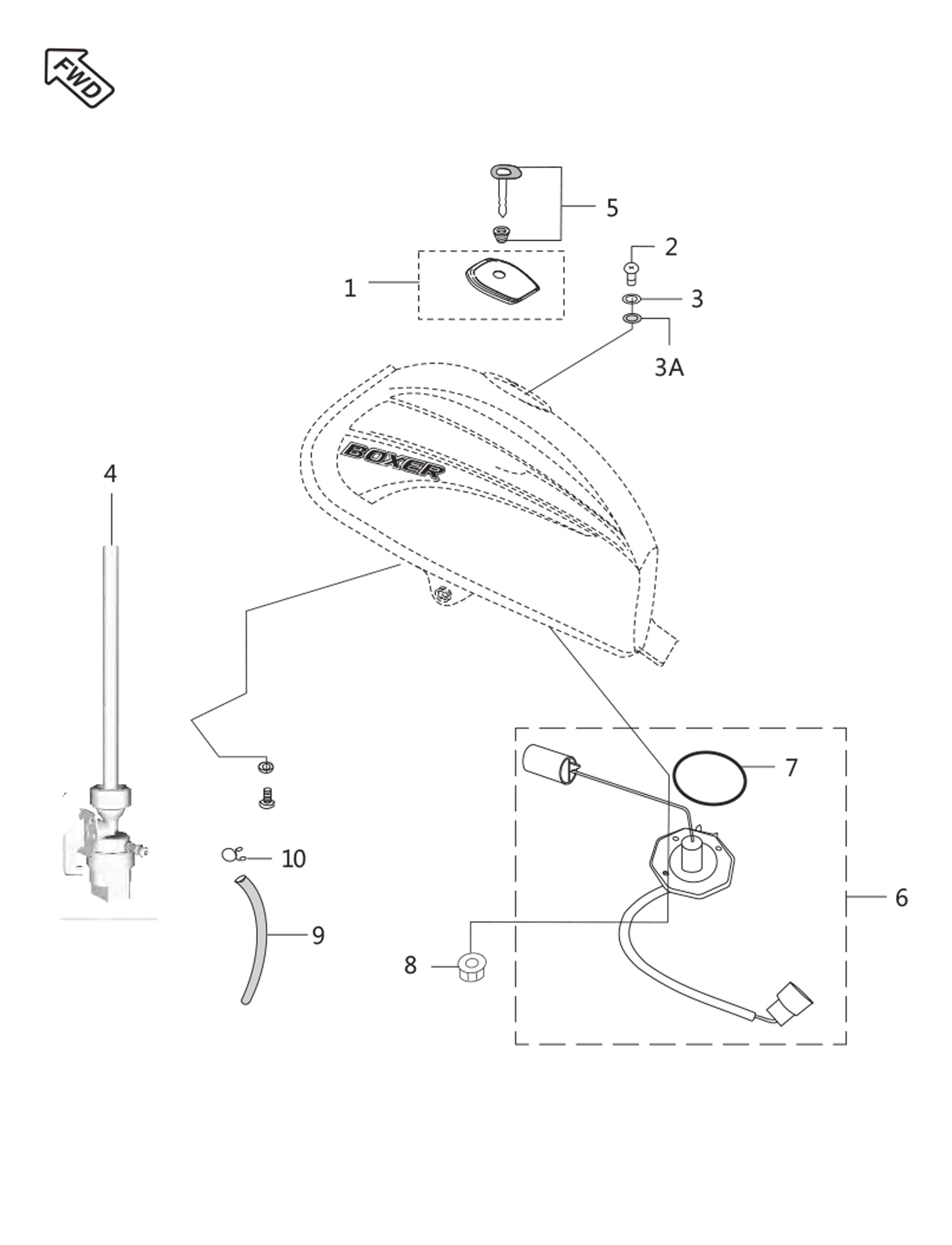 Tanque de combustible<p>BOXER, BM 150 X UG 2025</p>