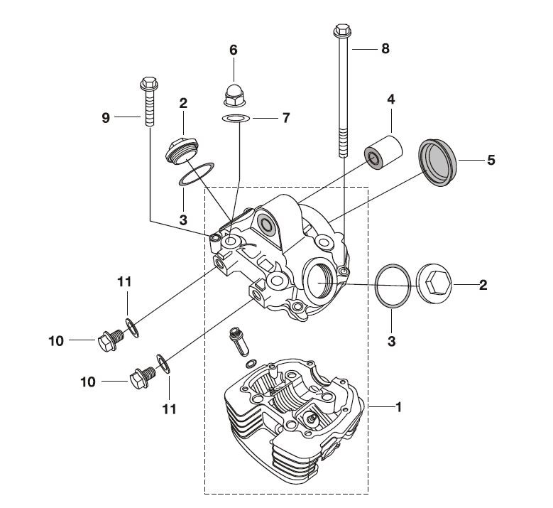 Cubierta de culata<p>PULSAR, PULSAR 180 UG3 2007</p>