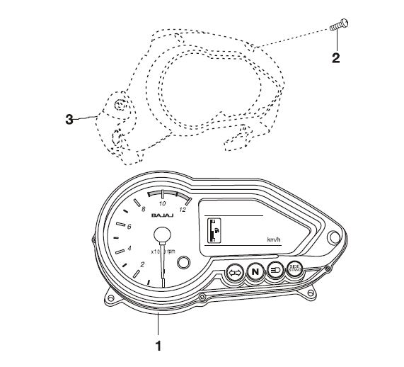 Velocimetro<p>PULSAR, PULSAR 180 UG3 2007</p>