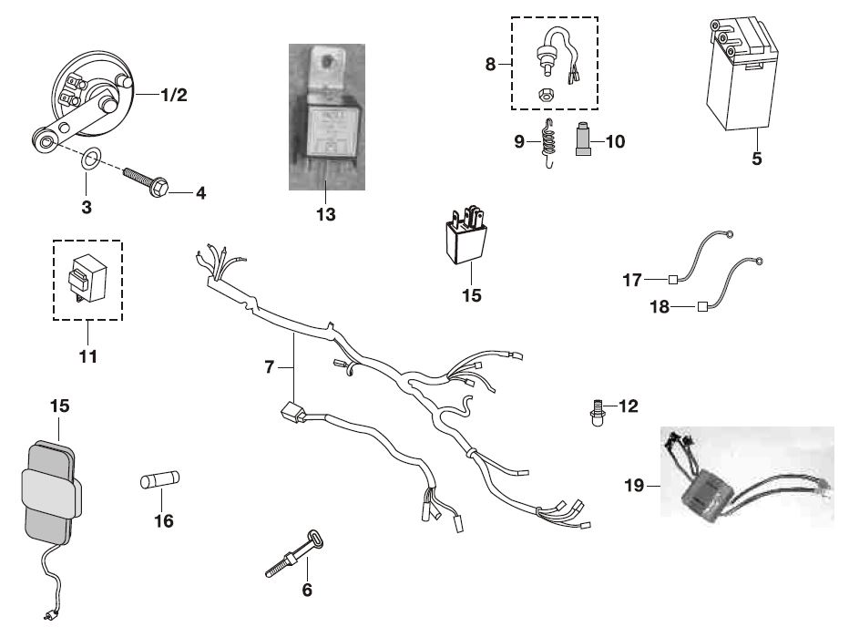 Componentes electricos<p>PULSAR, PULSAR 180 UG3 2007</p>