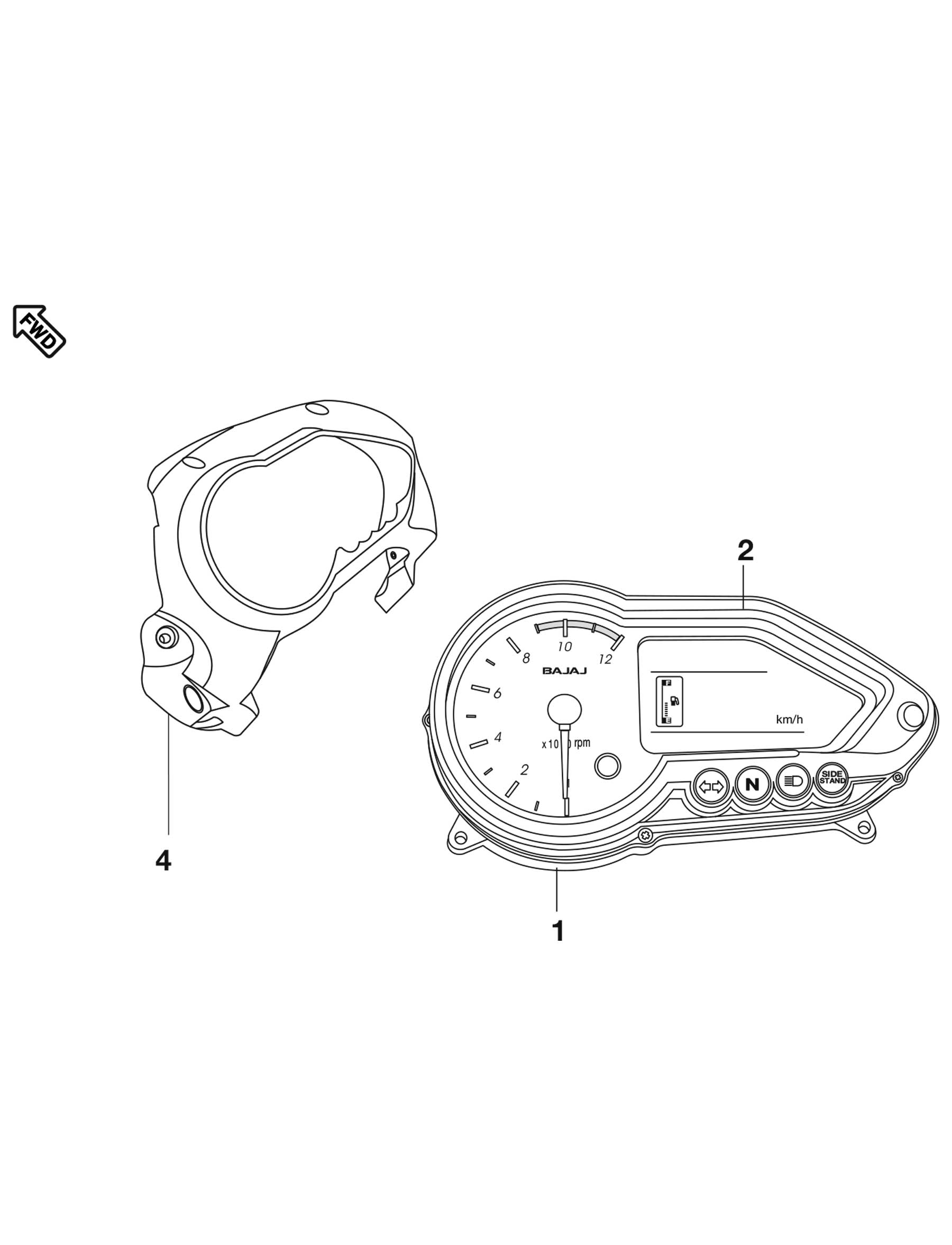 Velocimetro<p>PULSAR, PULSAR 220 BSIII 2015</p>